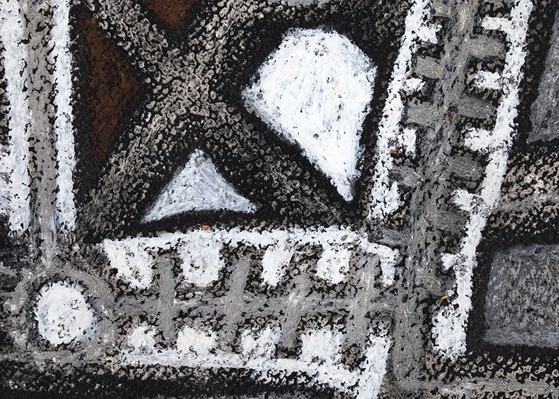 Frost Flowers (Abstract in White, Black, Gray, and Umber), Painting, 1965