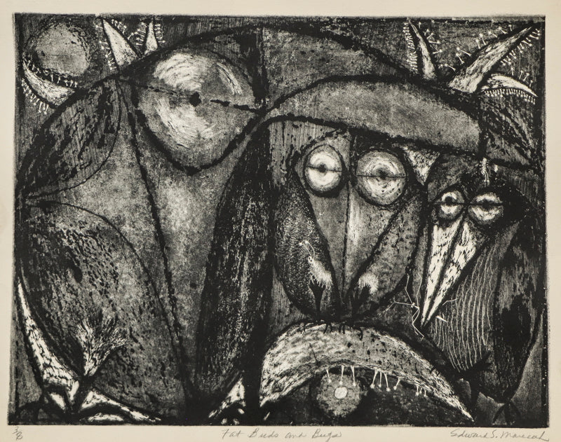 Edward Marecak (1919-1993) artwork for sale. Fat Birds and Bugs, Print, Denver, Colorado, Art Gallery)