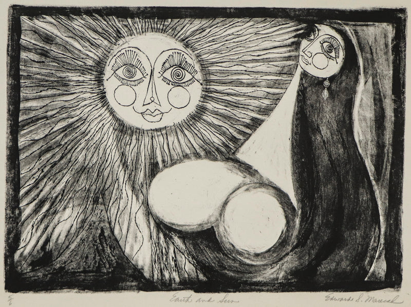 Earth and Sun (Woman and Sun), Print