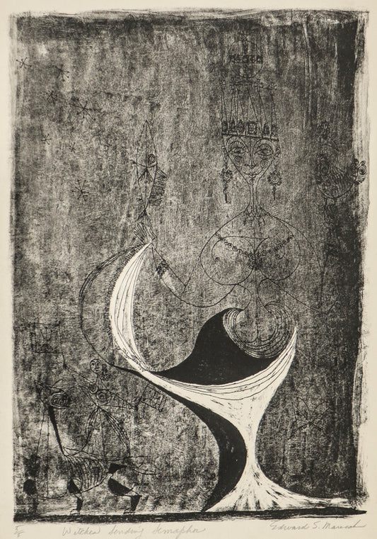 Witches Sending Semaphor (Two Witches), Print