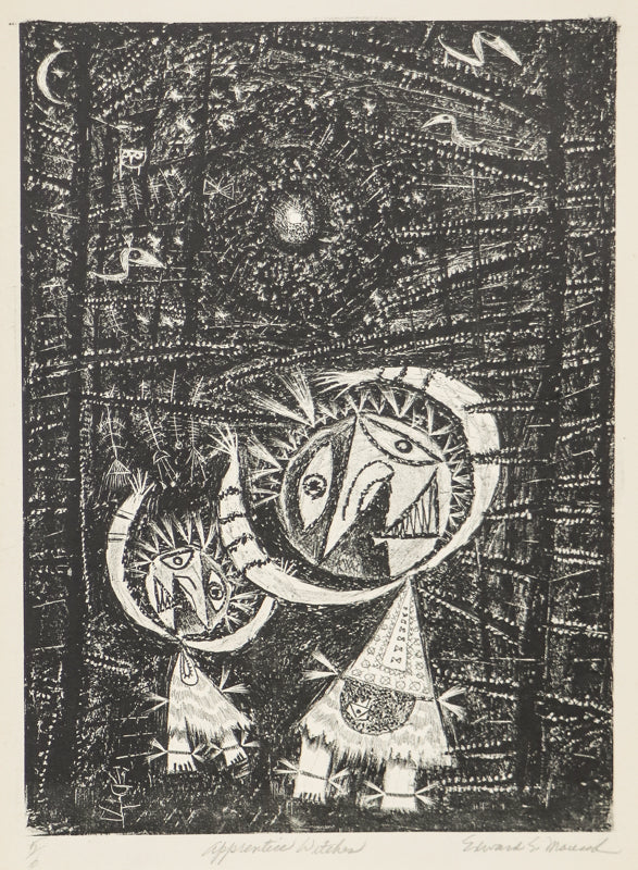 Edward Marecak (1919-1993) artwork for sale. Apprentice Witches, Print, Denver, Colorado, Art Gallery)