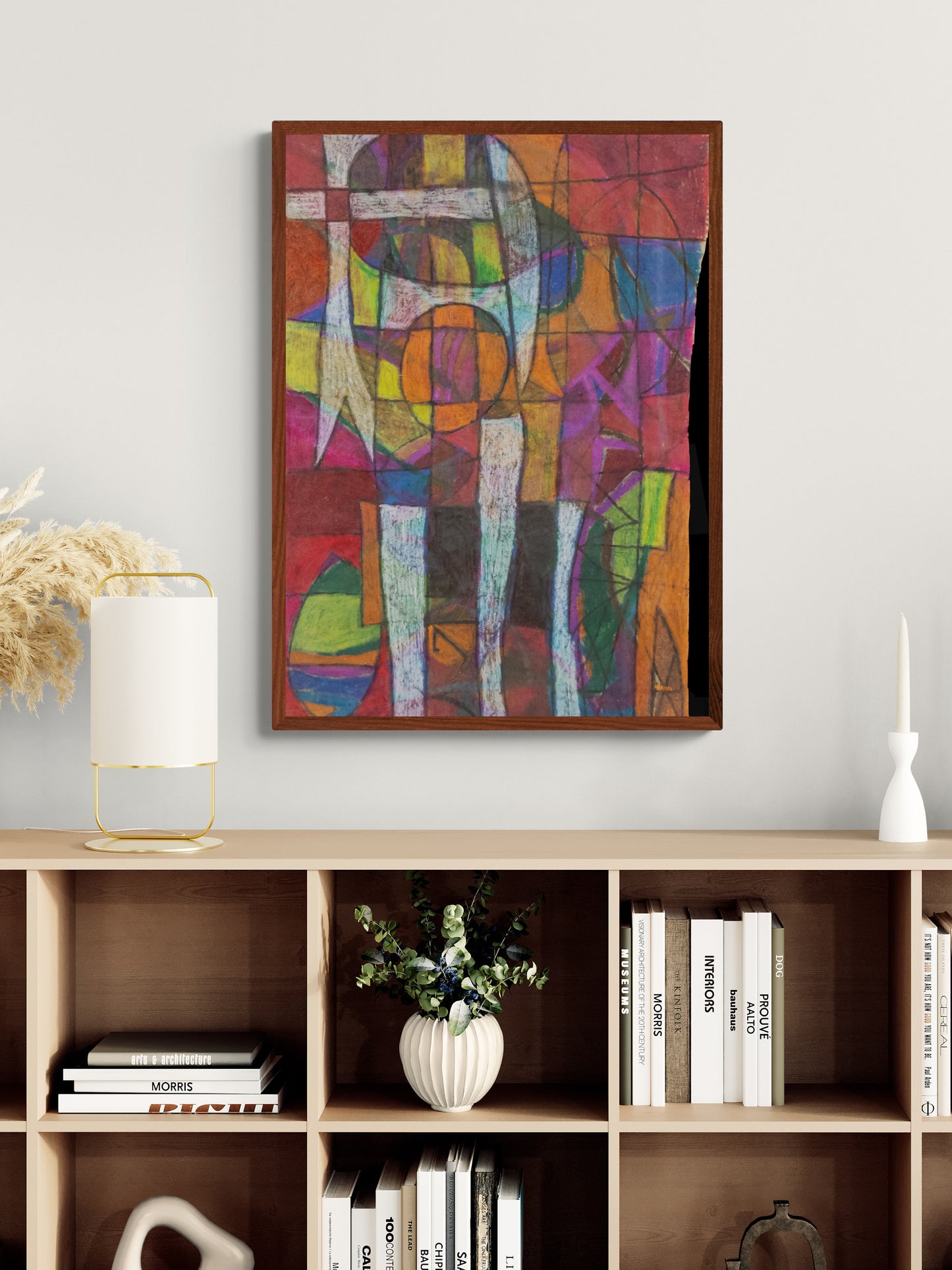 Witches Entrance (Abstract in Red, Violet, Orange, White, and Black), Drawing, 1960