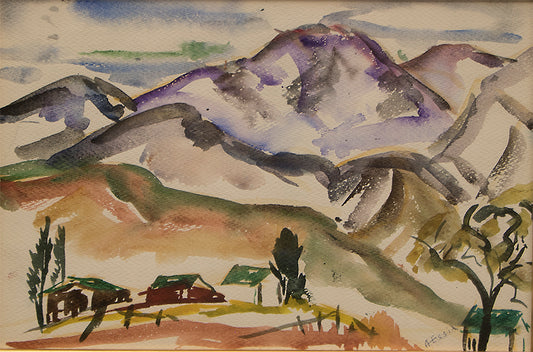 Untitled (Mountain Landscape), Painting, circa 1935