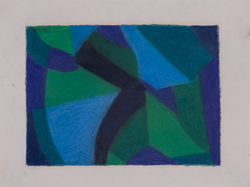Untitled (Blue and Green Forms), Drawing