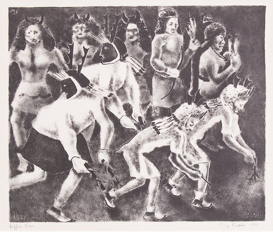 George Biddle (1885-1973) artwork for sale. Buffalo Dance (Native American Procession), Print, 1937, Denver, Colorado, Art Gallery)