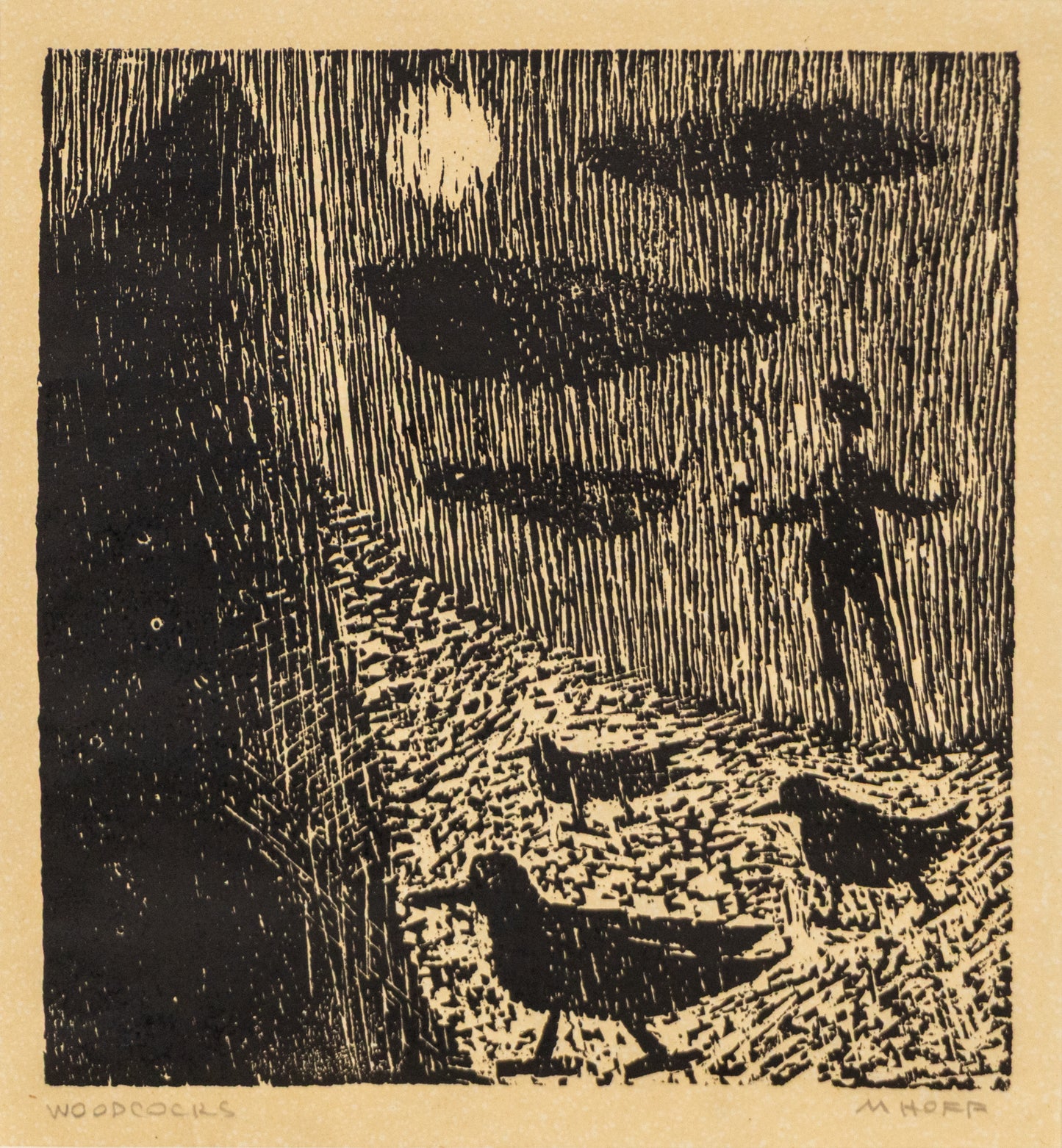 Margo Hoff (1910-2008) artwork for sale. Woodcocks (Wordsworth-Prelude), Print, Denver, Colorado, Art Gallery)