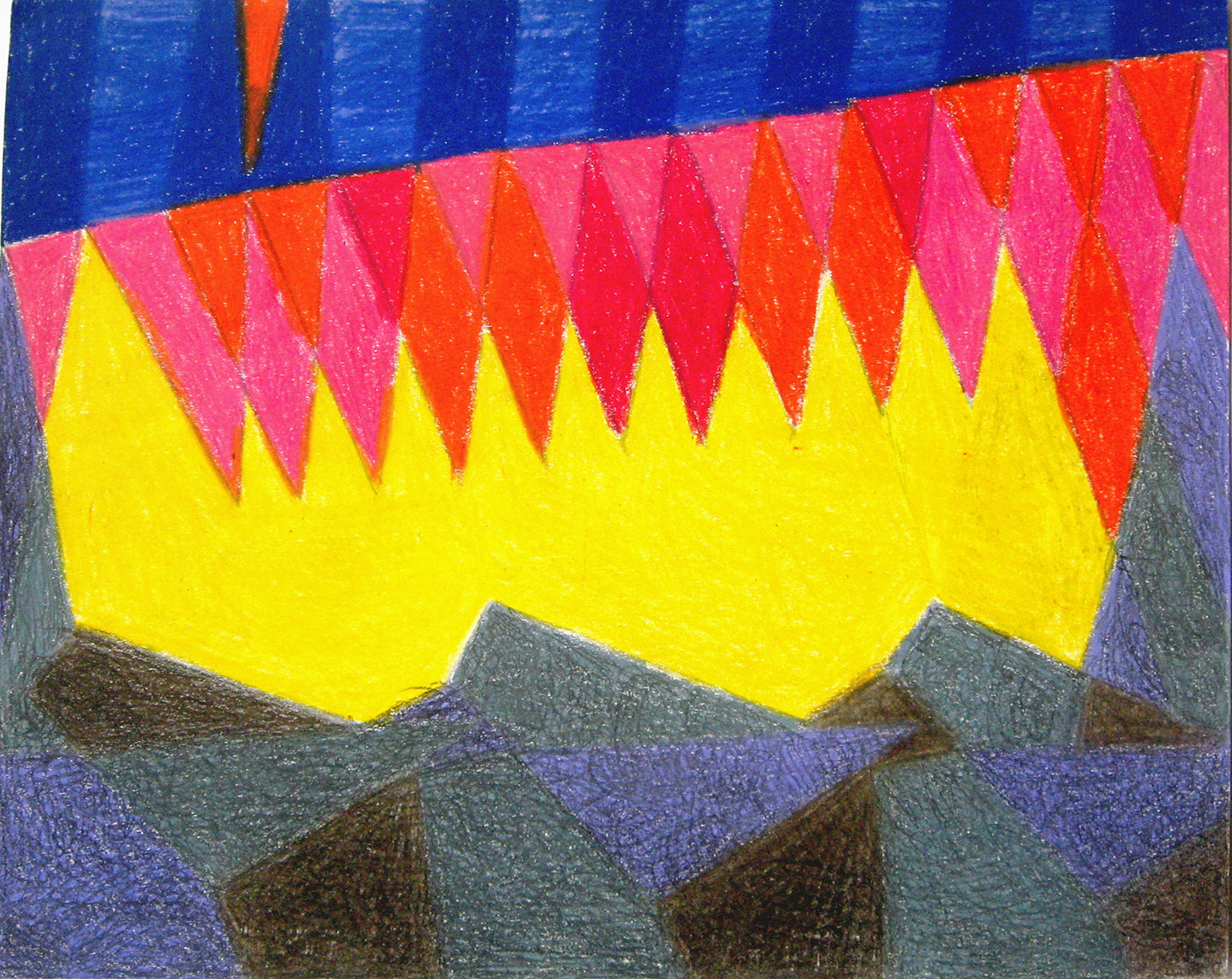 Untitled (Mountain Sunset), Drawing