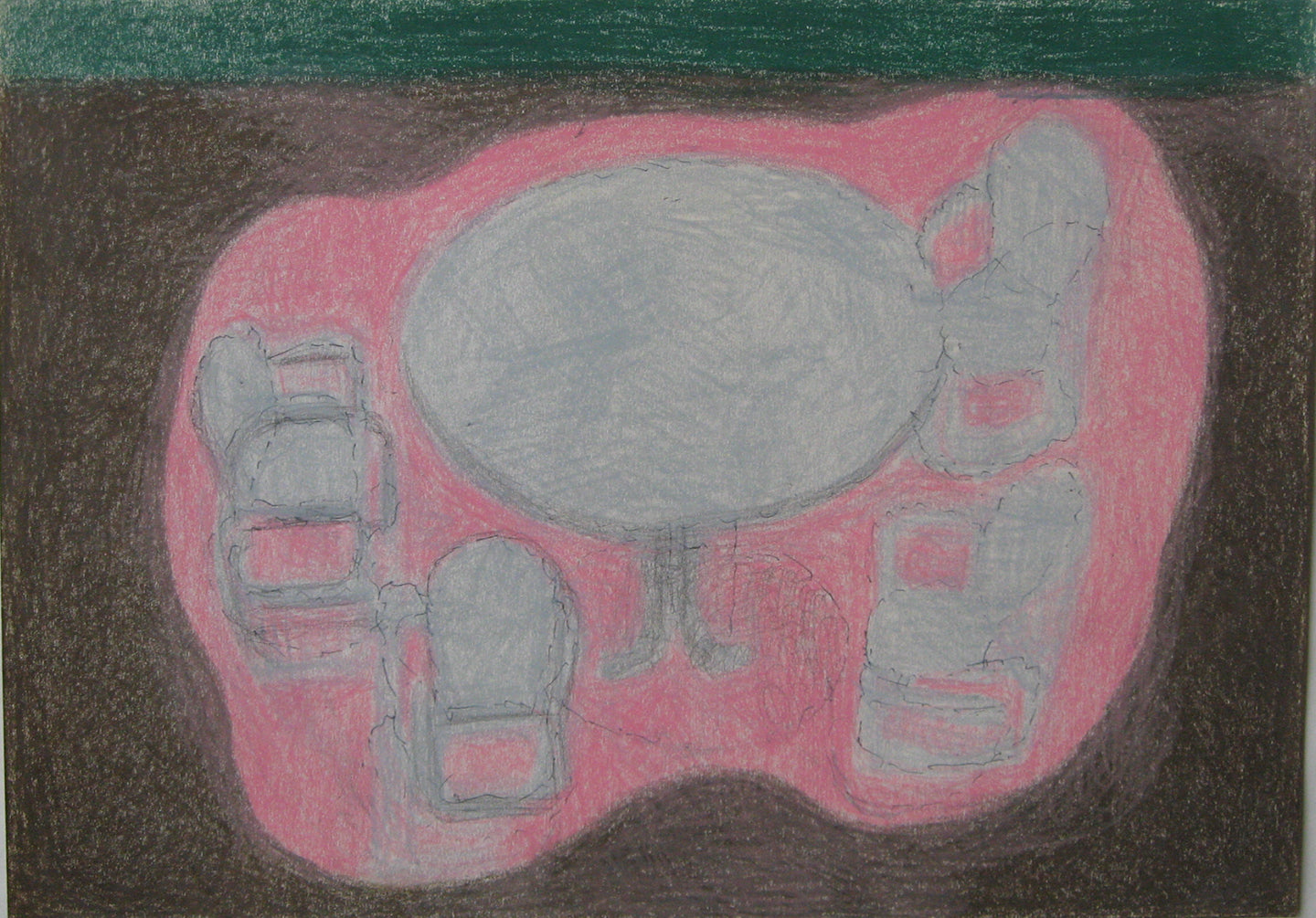Untitled (Dining Table and Chairs), Drawing