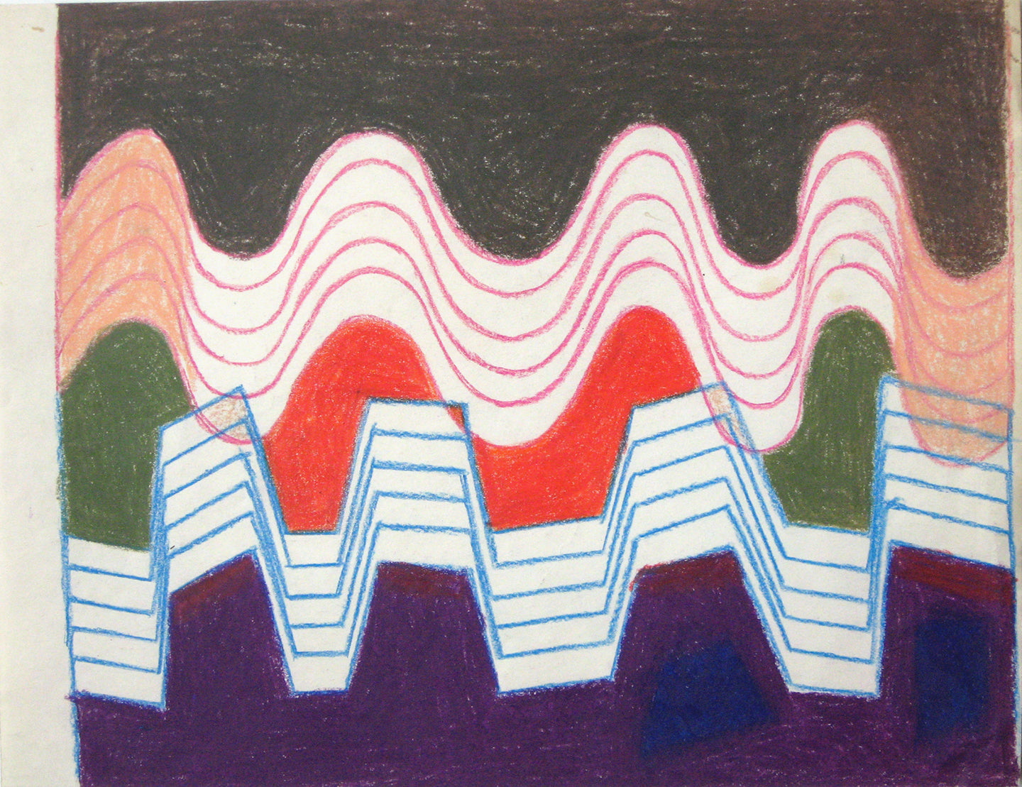 Untitled (Undulating Lines), Drawing