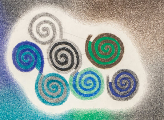 Untitled (Seven Spirals), Drawing, 1967