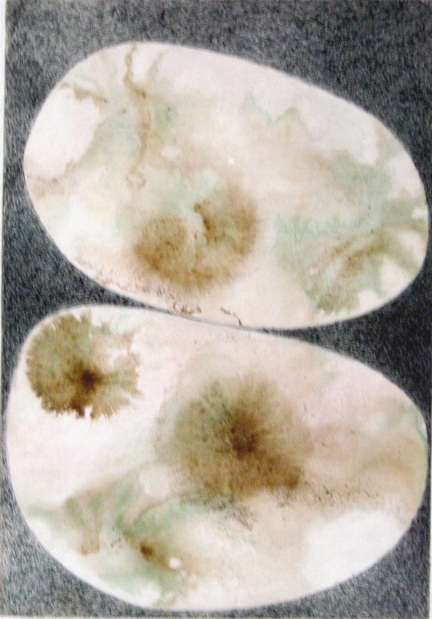 Double Stone - Umber Green, Painting