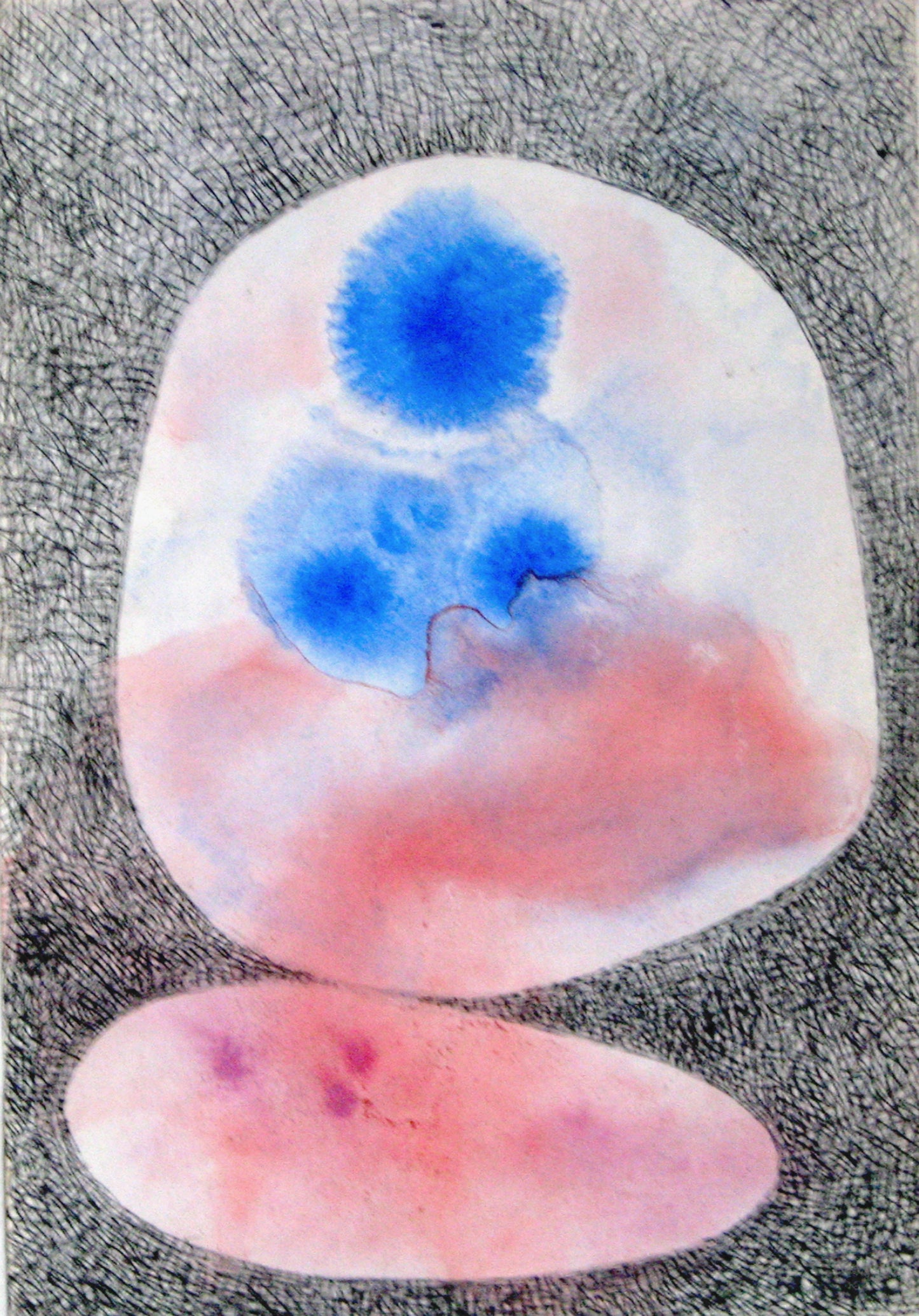 Double Stone - Blue Red, Painting