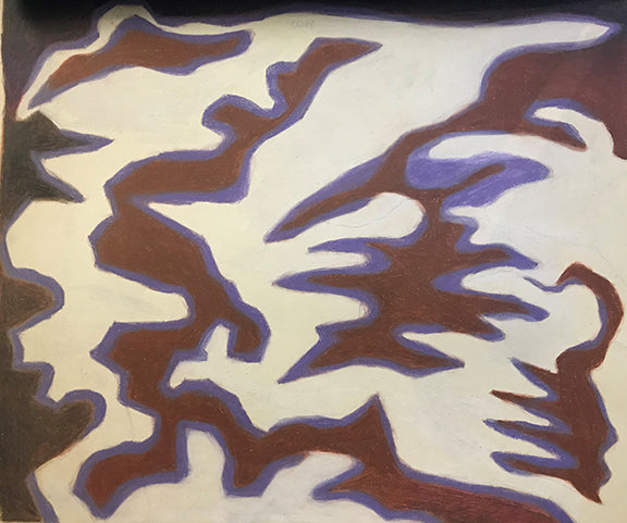 Untitled (Black and Blue Contours), Drawing