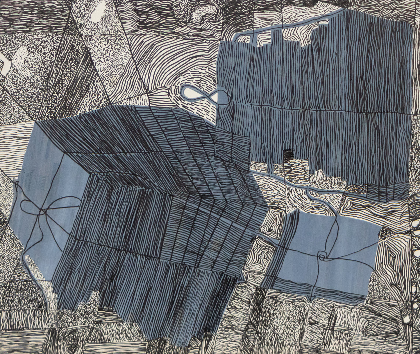 Margo Hoff (1910-2008) artwork for sale. Untitled (Stacks of Paper), Drawing, Denver, Colorado, Art Gallery)