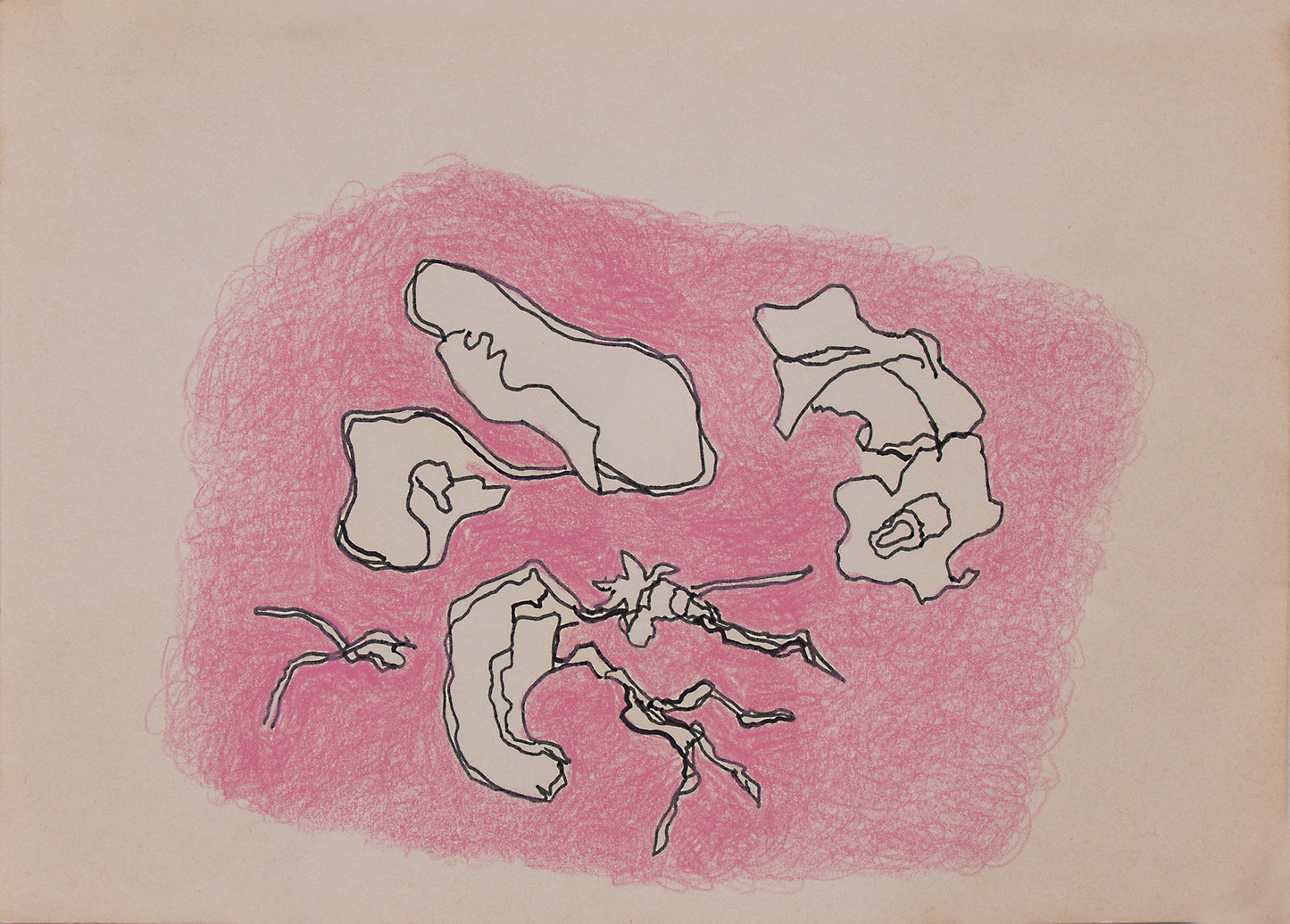 Untitled (Topography in Pink), Drawing