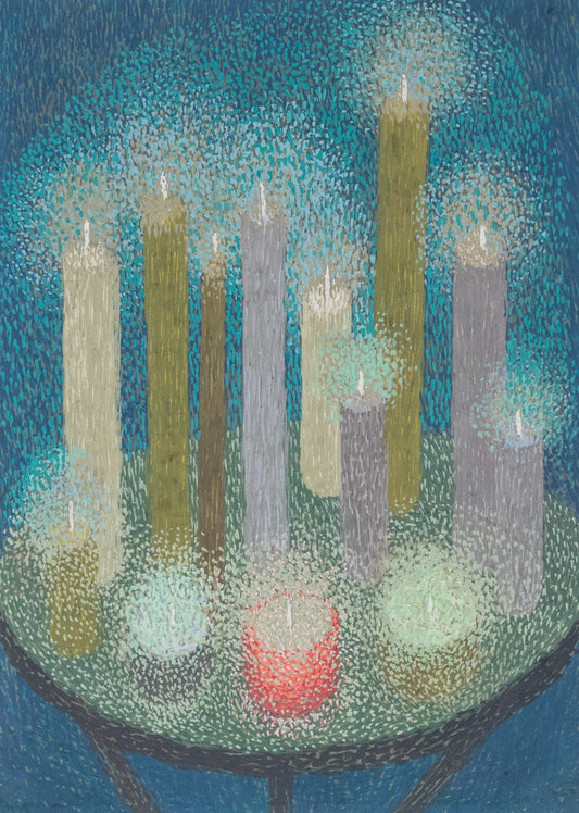 Lighted Candles, 20, Painting, 1954