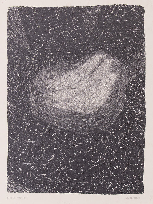 Bird Nest (Black and White Abstract), Print