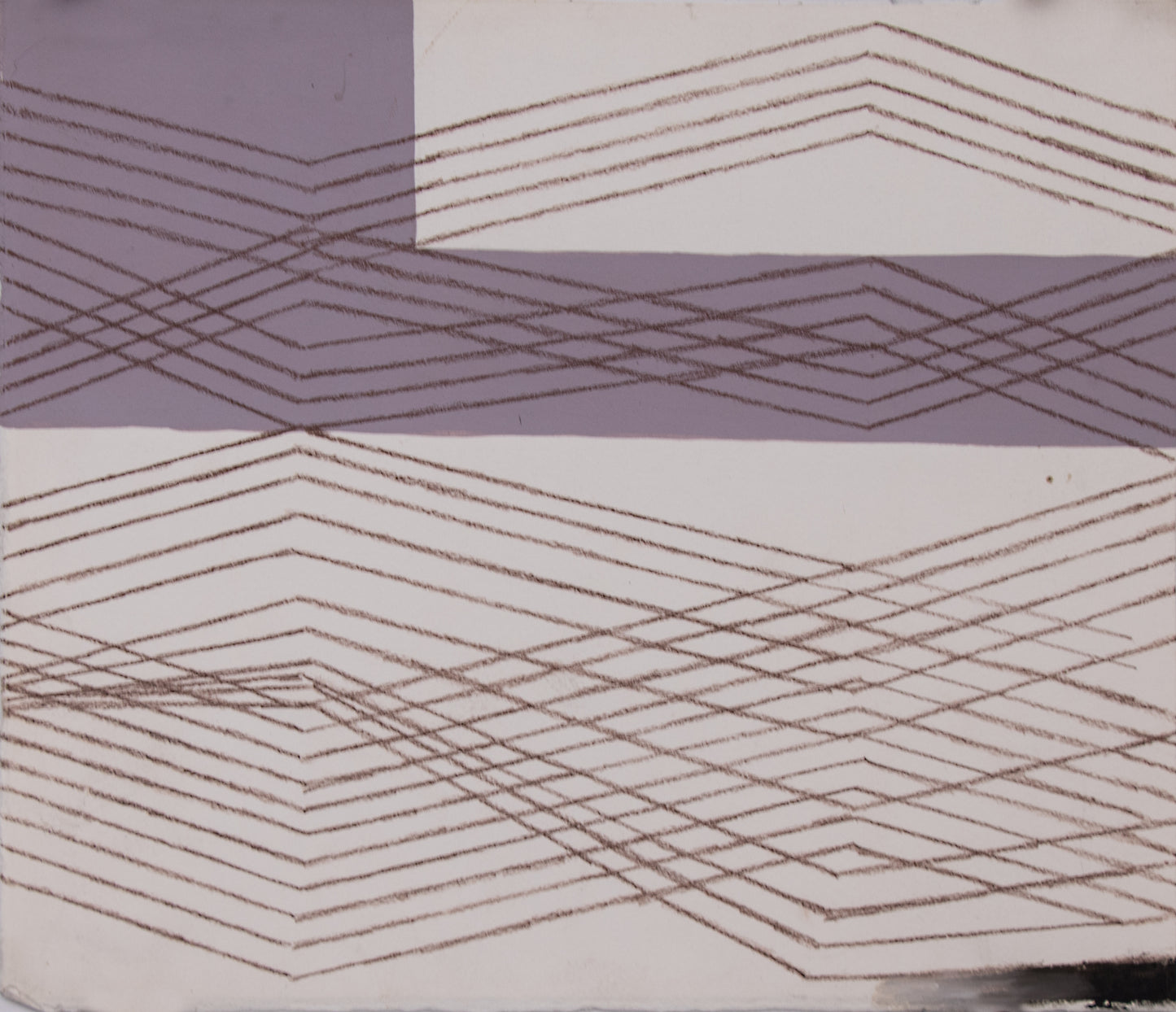 Untitled (Geometry in Purple and White), Painting