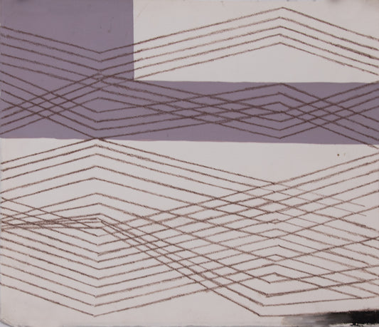 Untitled (Geometry in Purple and White), Painting