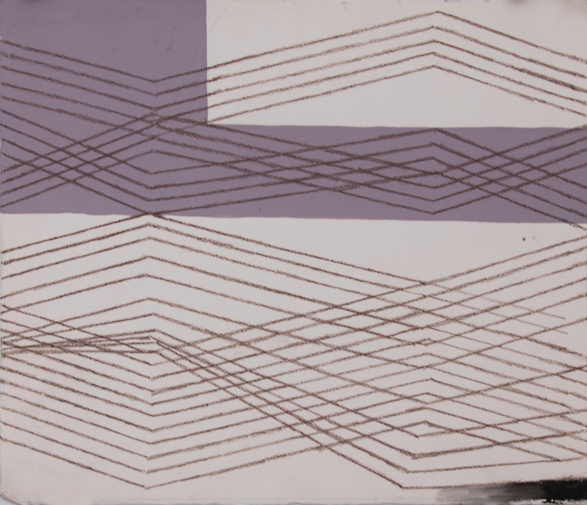 Untitled (Geometry in Purple and White), Painting