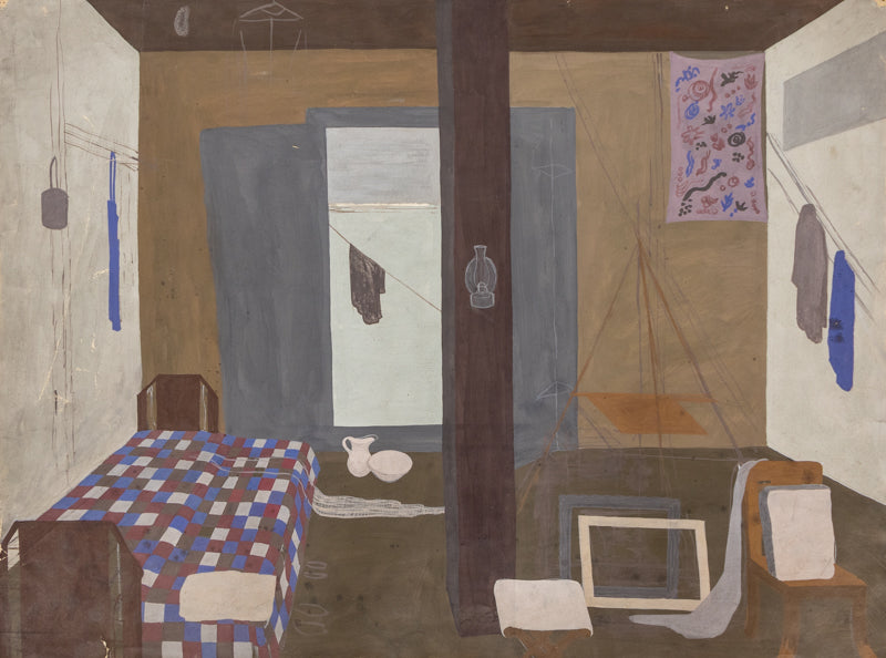 Untitled (Interior Room), Painting, circa 1940