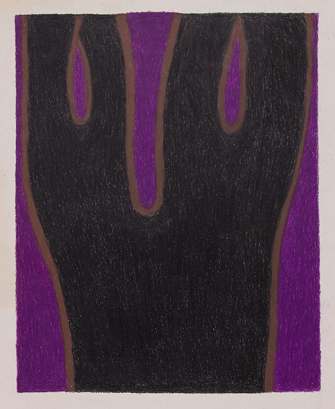 Untitled (Branches in Black and Purple), Drawing
