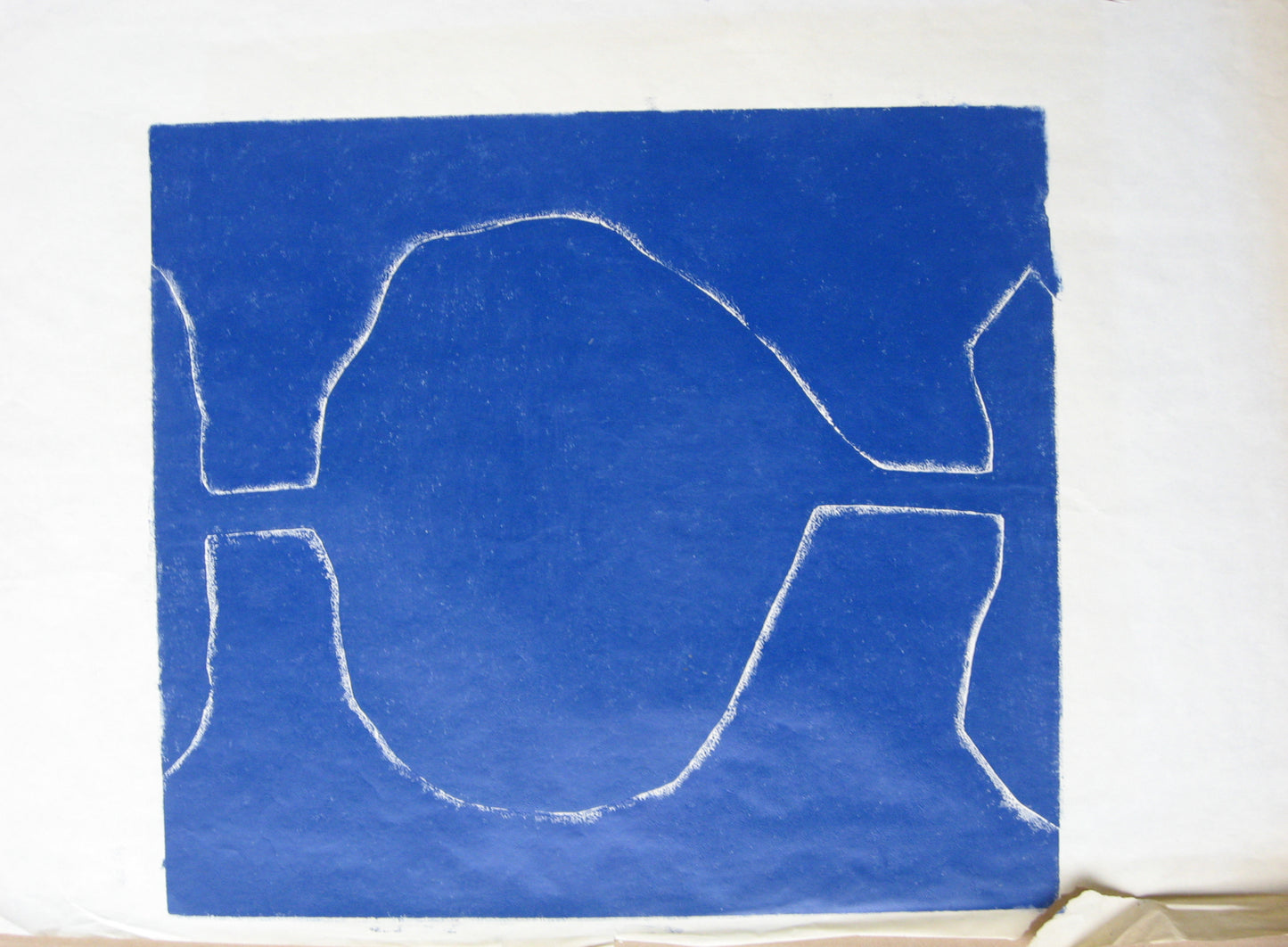 Untitled (Blue and White Hourglass), Print