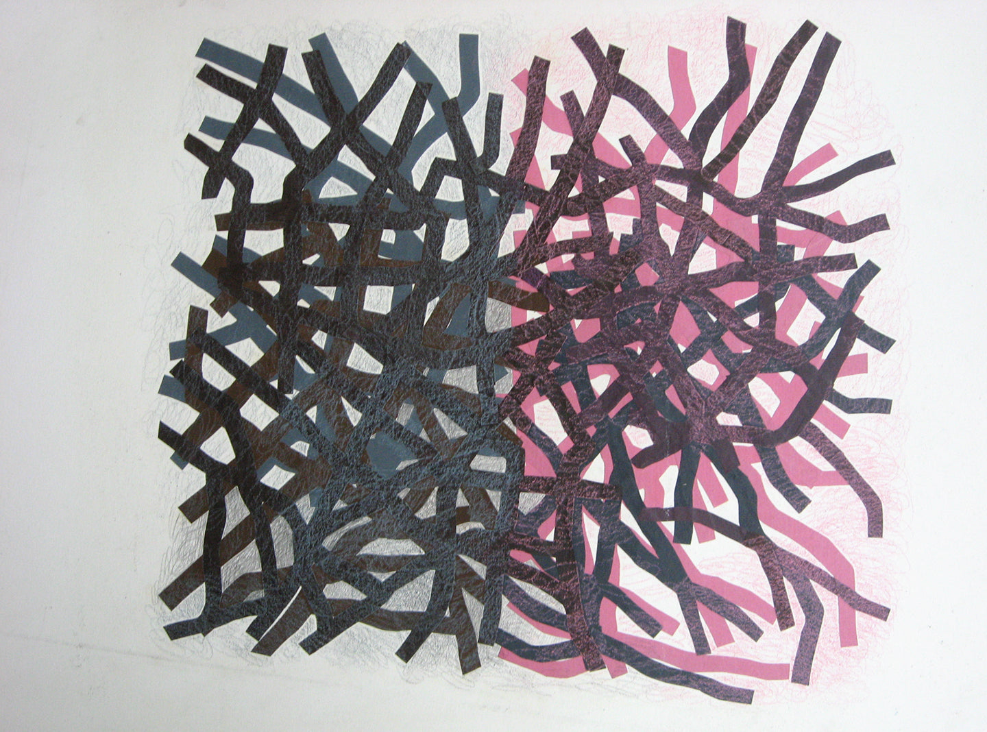 Untitled (Blue and Pink Web), Painting
