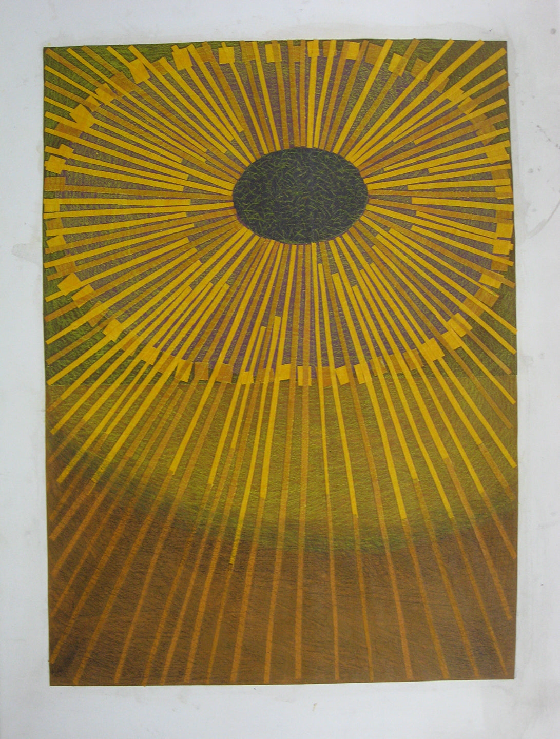 Untitled (Gold Rays), Drawing