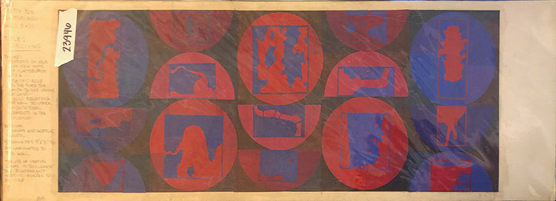 #1 Sketch for Plattsburgh Wall, Circling, Painting