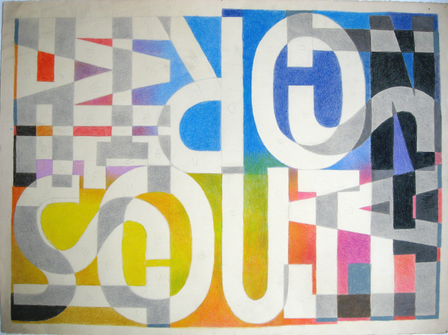 Untitled (North, East, South, West), Drawing