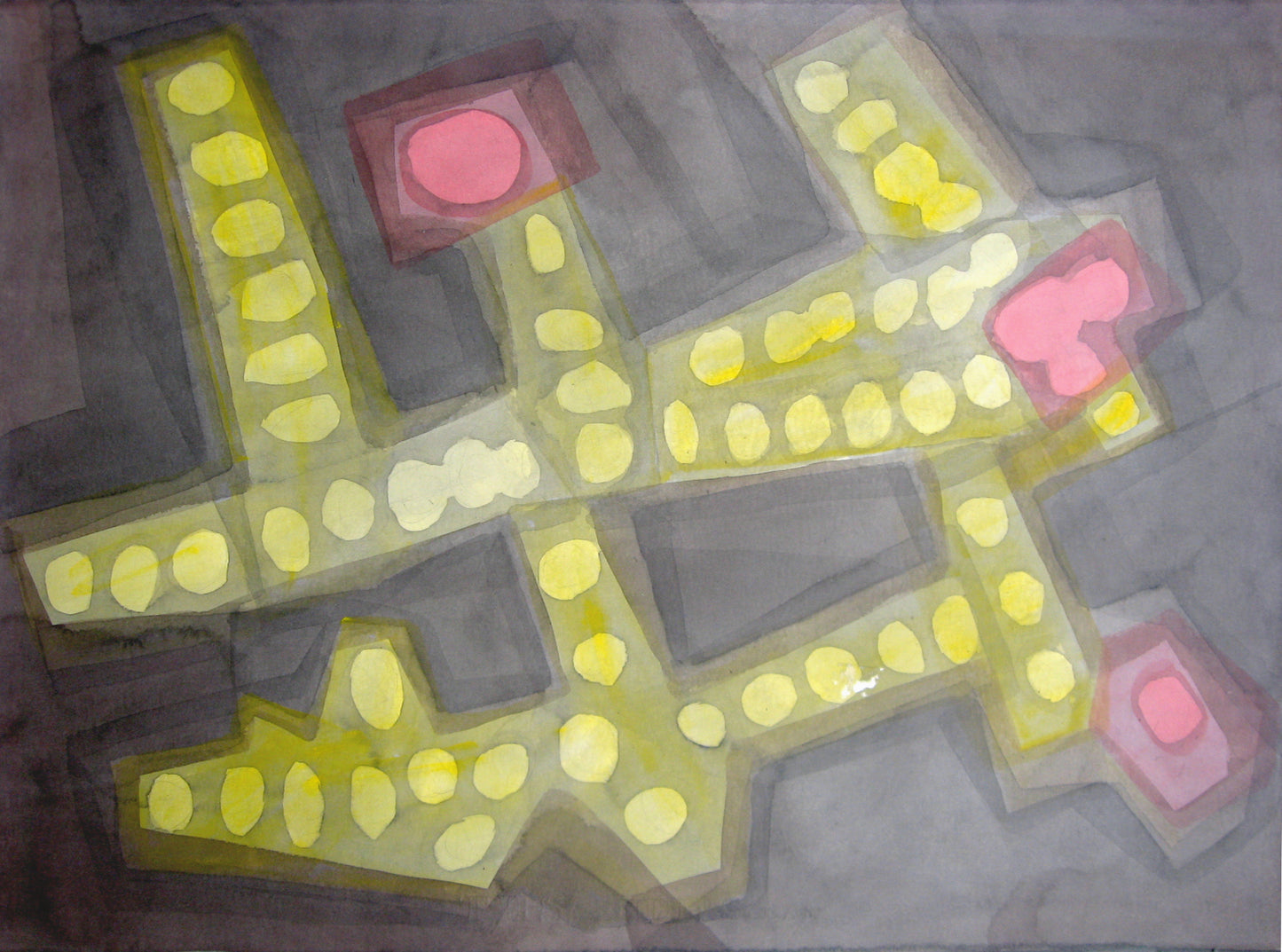Untitled (Traffic at Night), Painting
