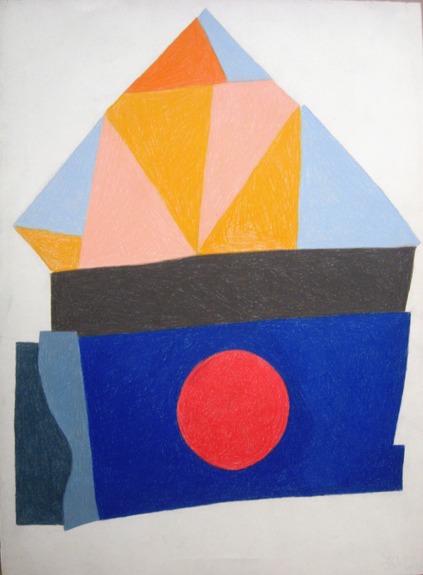 Red Blue Umber Brown Gold, Drawing