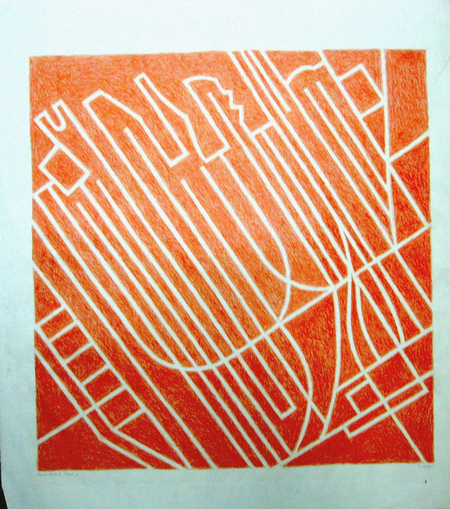 Railroad Yard (Map Series), Drawing