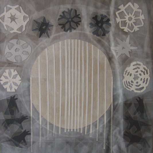 Full Moon Series: Wolf Moon, aka Winter Moon, Painting, circa 1980