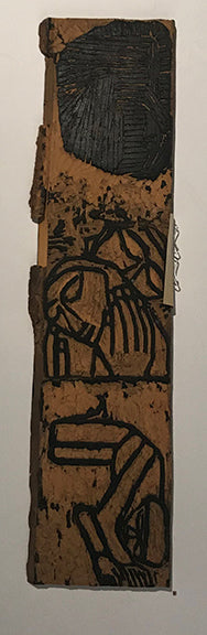 Untitled (Woodblock, Figures and Letters), Woodblock