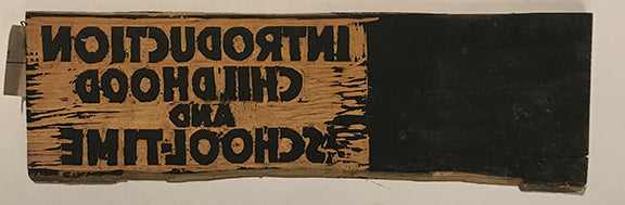 Untitled (Woodblock, Figures and Letters II), Woodblock