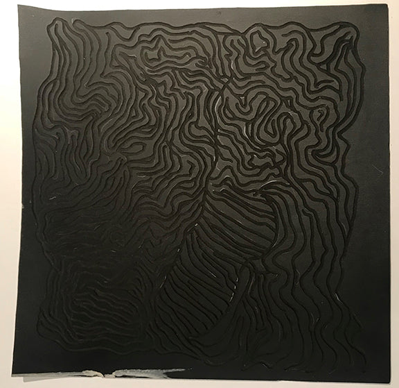 Tornado Watch (Linoleum Block for the print), Woodblock
