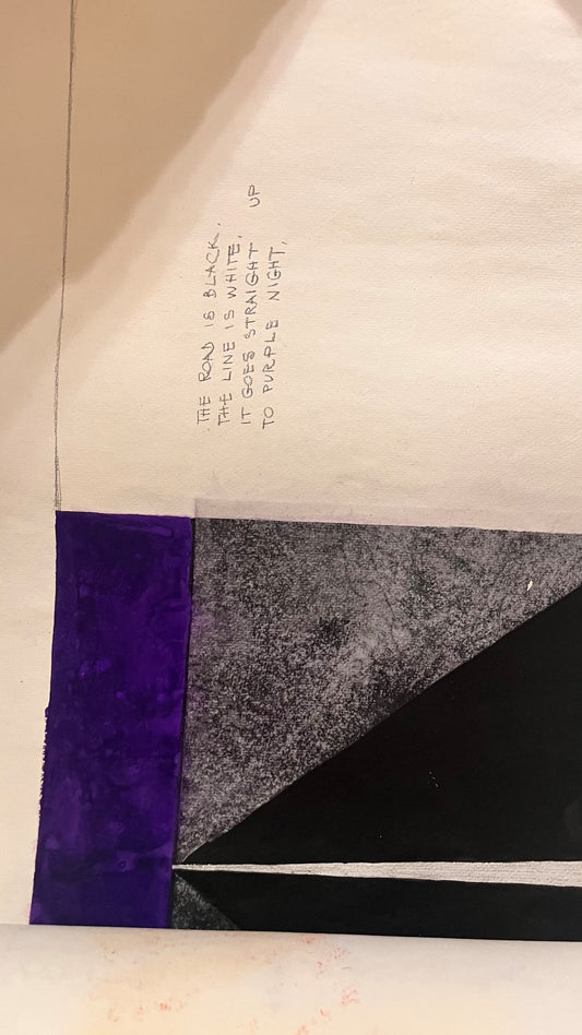 Untitled (The Road is Black), Painting