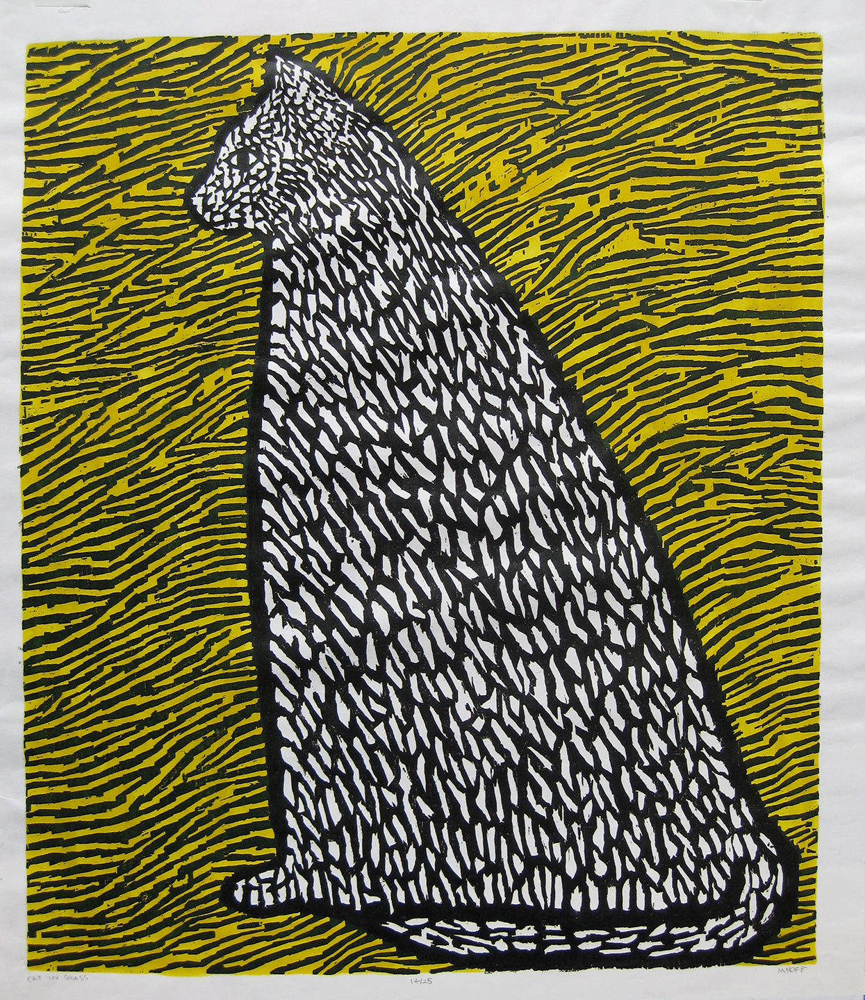 Cat in Grass, Print, circa 1950