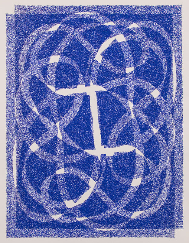 White Line - Blue (Variation 2), Print