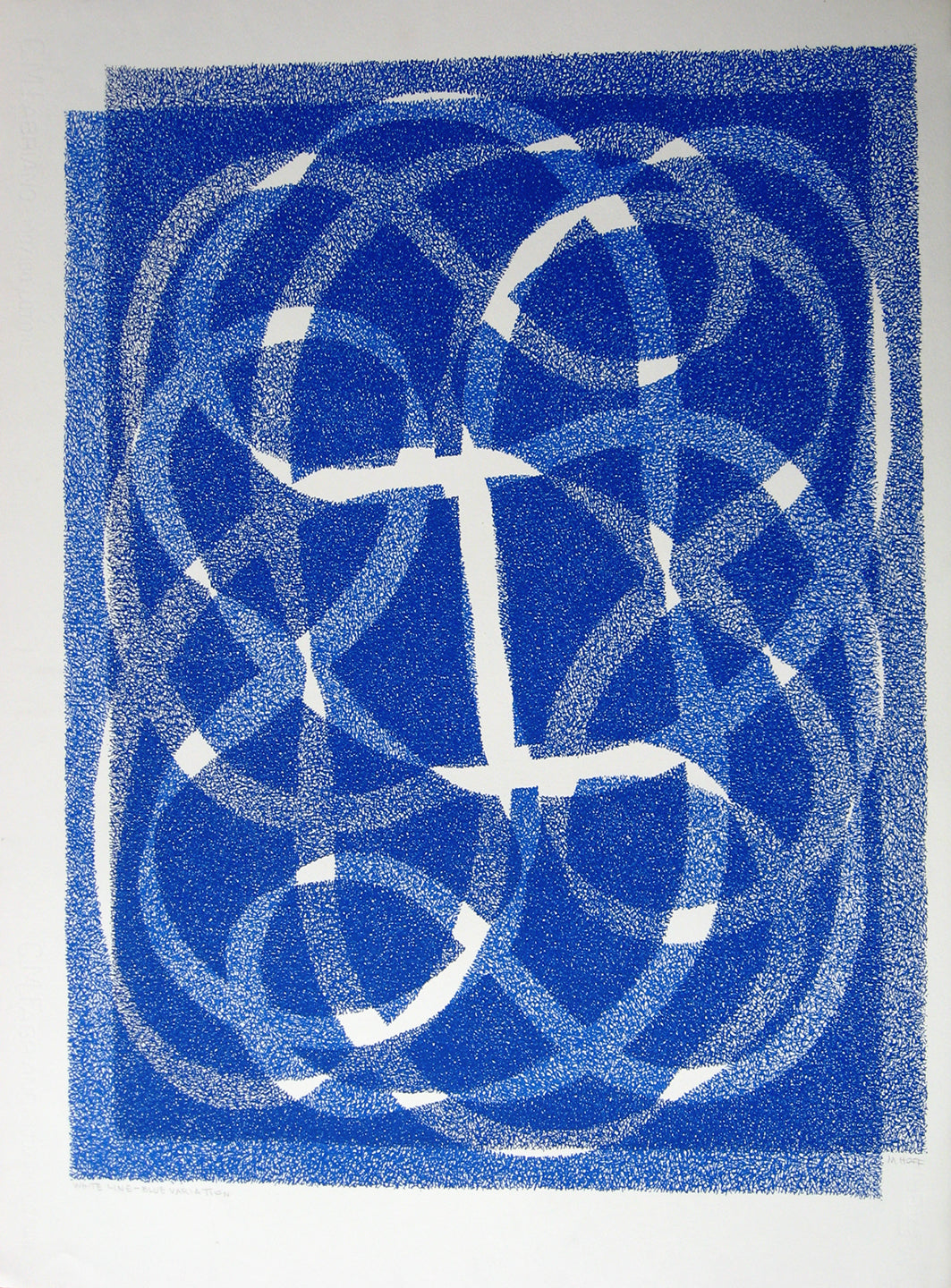 White Line - Blue (Variation 2), Print