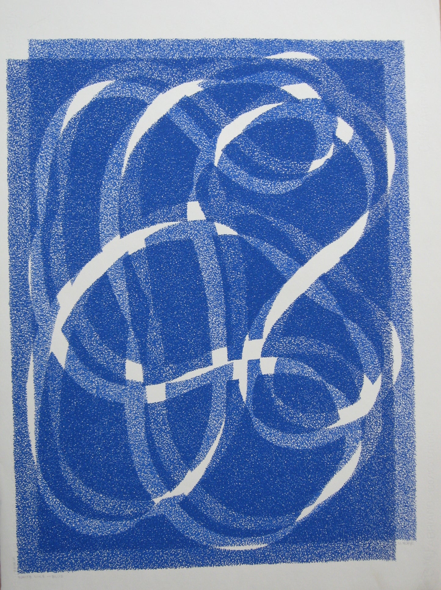 White Line - Blue (Variation 1), Print
