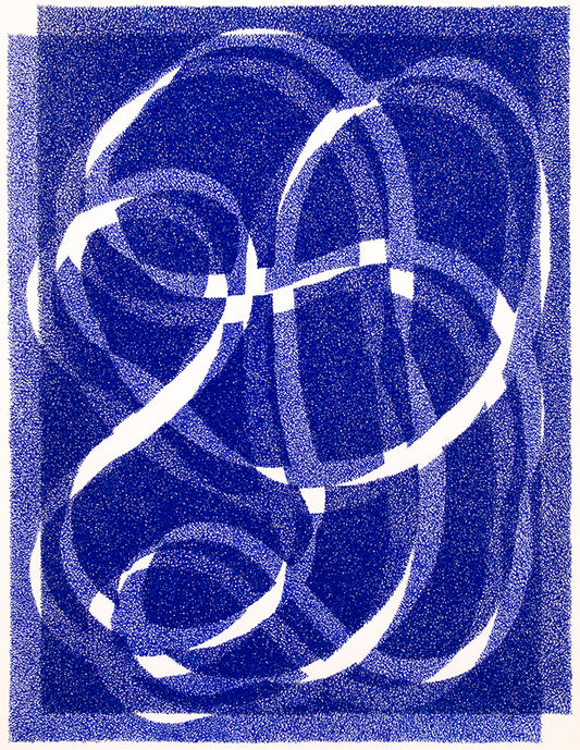 White Line - Blue (Variation 1), Print