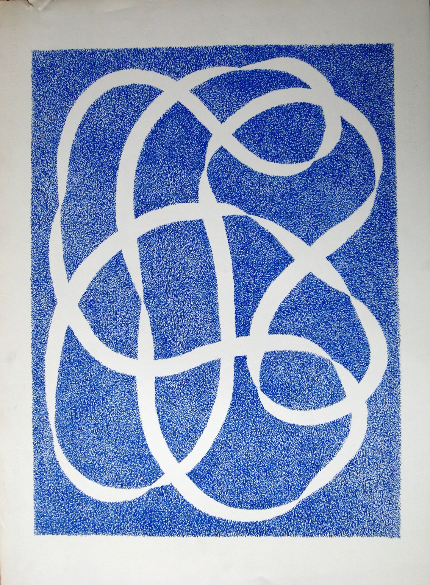 White Line- Blue (Original Print), Print