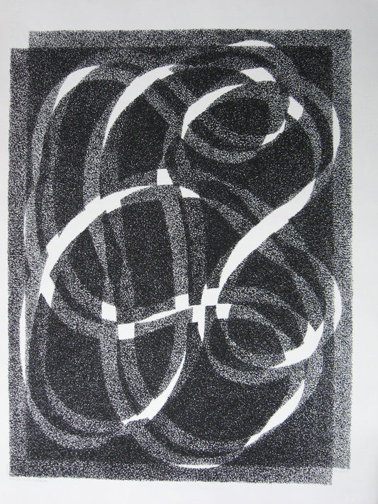 White Line - Black (Variation 1), Print