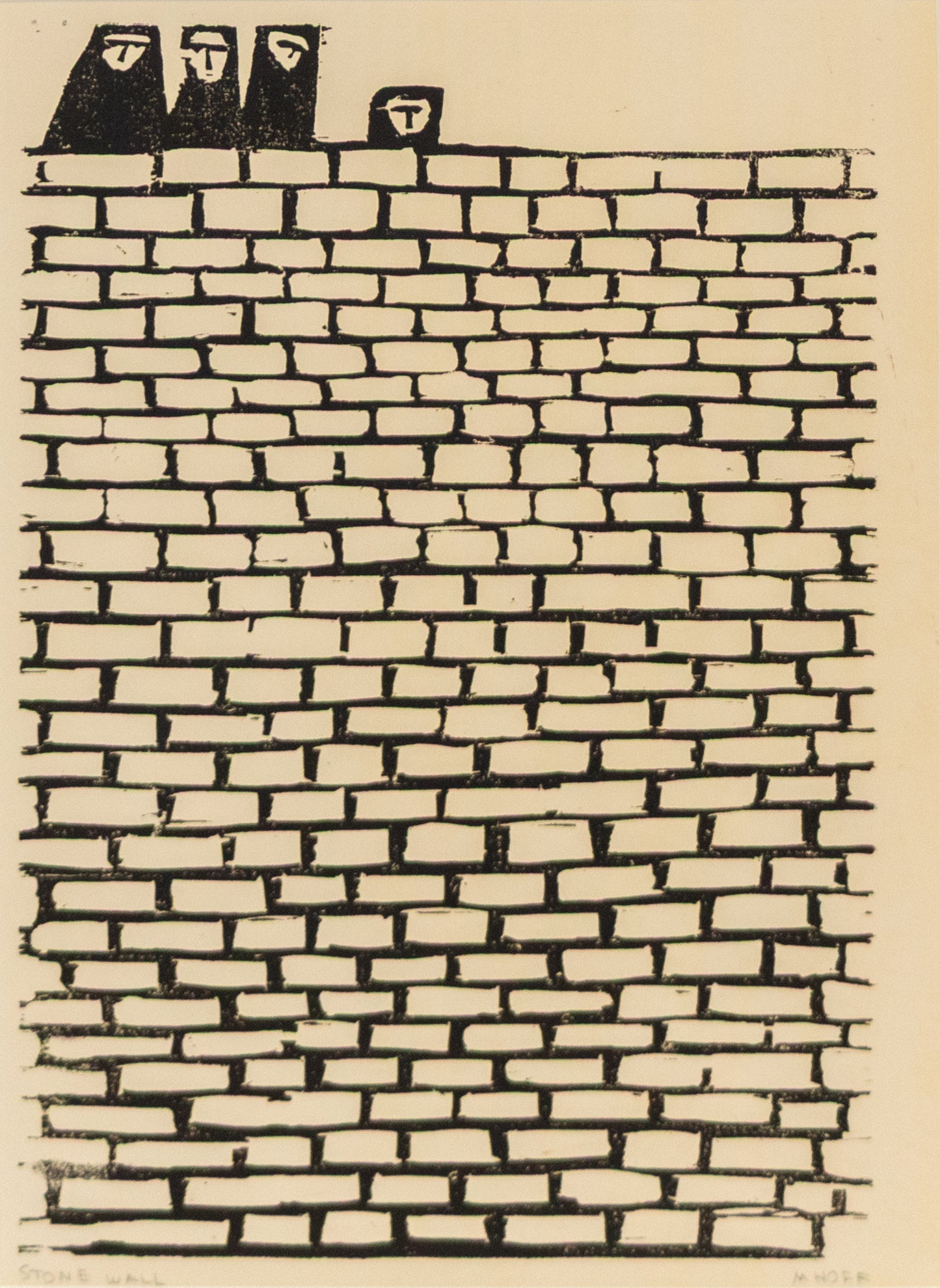 Margo Hoff (1910-2008) artwork for sale. Stone Wall, Print, Denver, Colorado, Art Gallery)