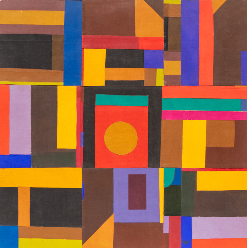 Margo Hoff (1910-2008) artwork for sale. Yellow Circle, Painting, Denver, Colorado, Art Gallery)