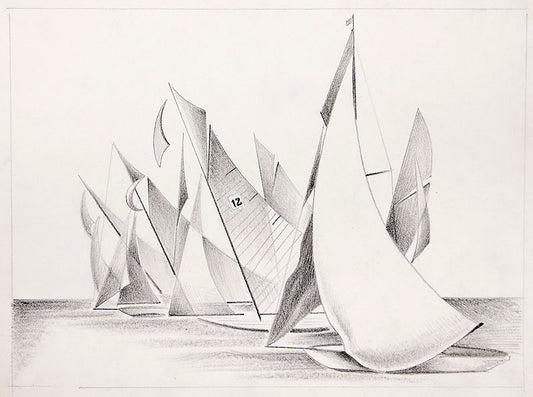 Boat Races (12), Drawing, circa 1932-1936
