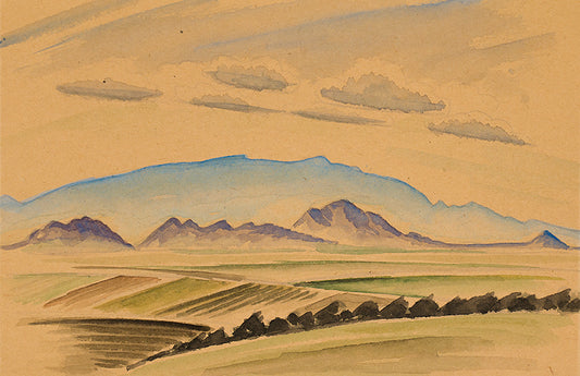 Sandia Mountains, New Mexico, Painting, circa 1927